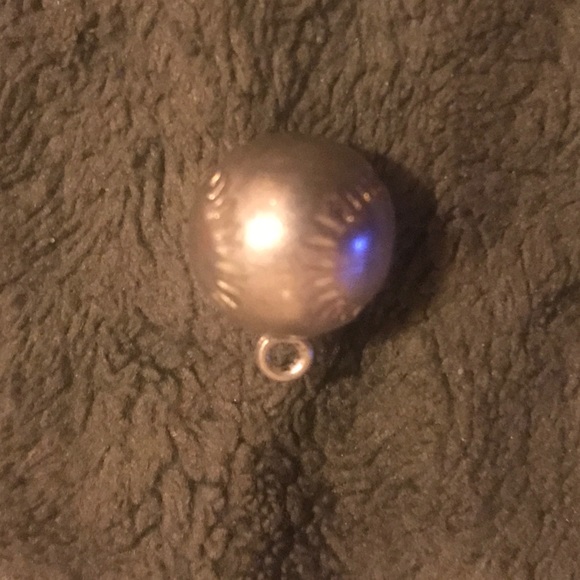 Sterling Silver Baseball Charm - Picture 2 of 4